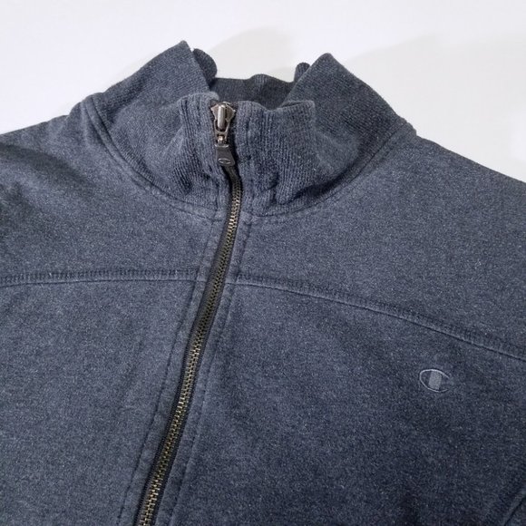 Champion Grey Zip-up Sweatshirt w/ Pockets - Picture 3 of 12